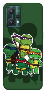 Чехол Green turtles для Realme 9 Pro