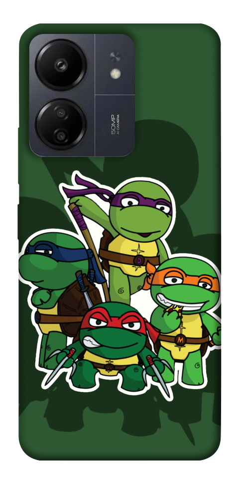 Чохол Green turtles для Xiaomi Redmi 13C