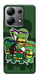 Чехол Green turtles для Xiaomi Redmi Note 13 4G