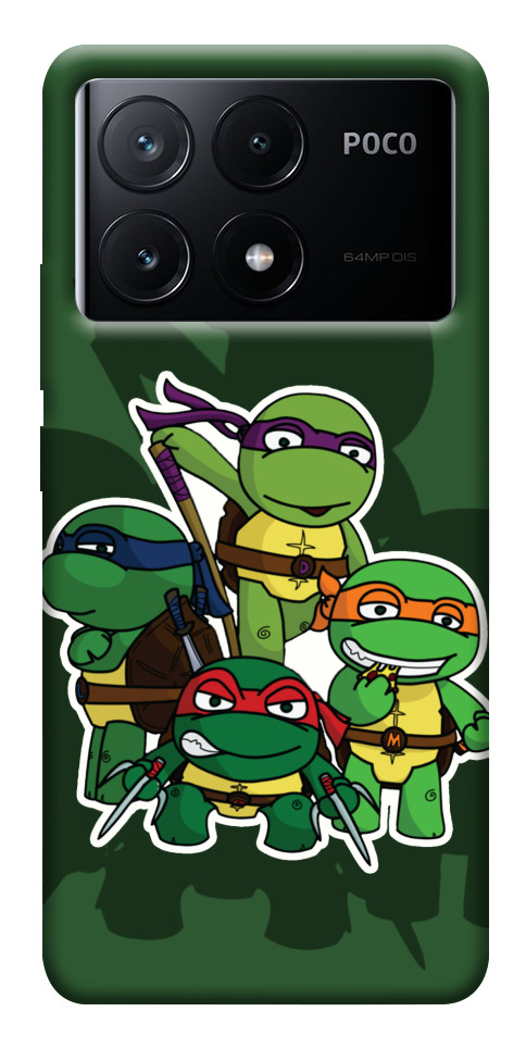 Чохол Green turtles для Xiaomi Poco X6