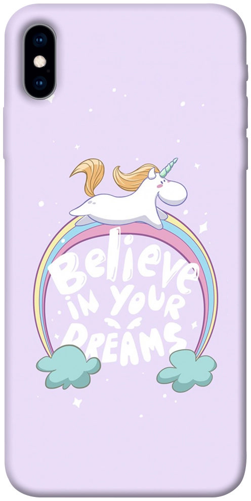 Чехол Believe in your dreams unicorn для iPhone X