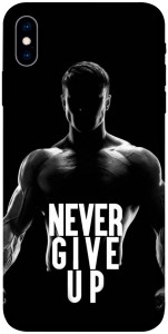 Чехол Never give up для iPhone X