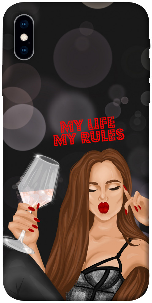 Чехол My life my rules для iPhone X