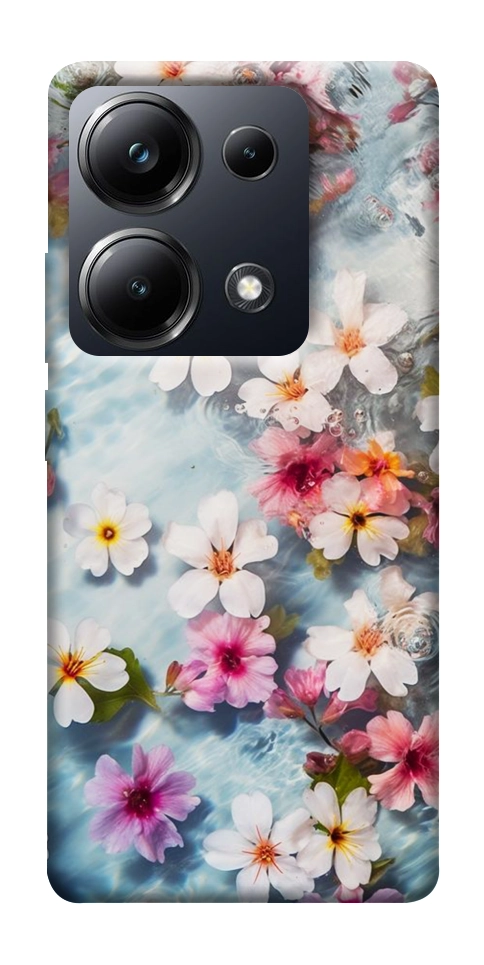 Чохол Floating flowers для Xiaomi Poco M6