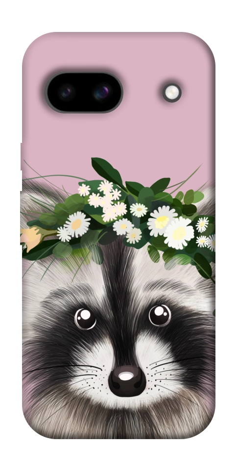 Чехол Raccoon in flowers для Google Pixel 8a