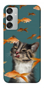 Чохол Cat with fish для Galaxy M15 5G