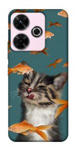 Чехол Cat with fish для Xiaomi Redmi 13 4G