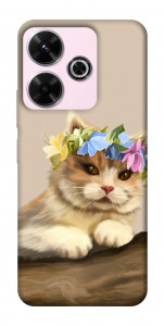 Чехол Cat in flowers для Xiaomi Poco M6 4G