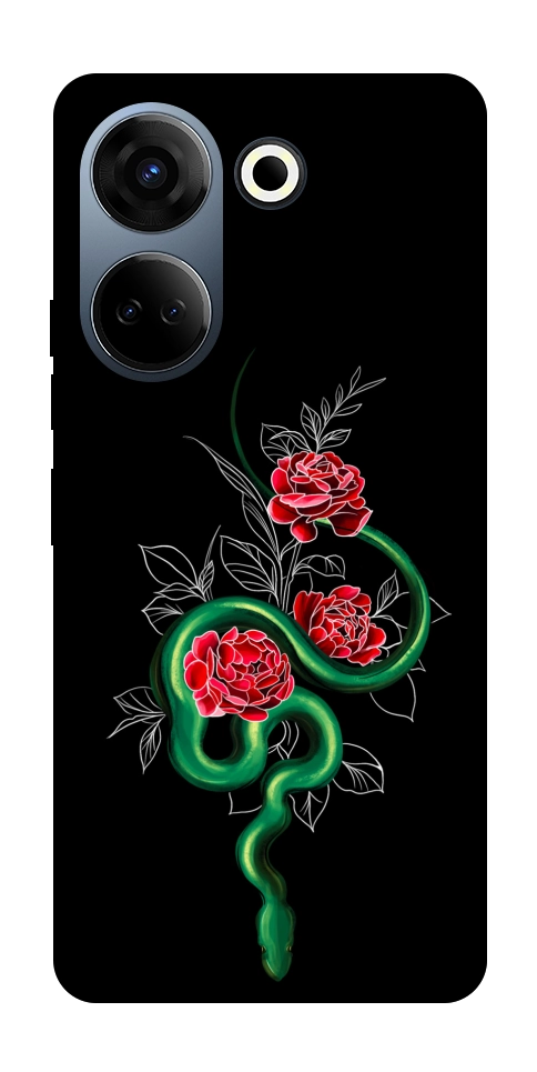 Чехол Snake in flowers для TECNO Camon 20 Pro (CK7n)