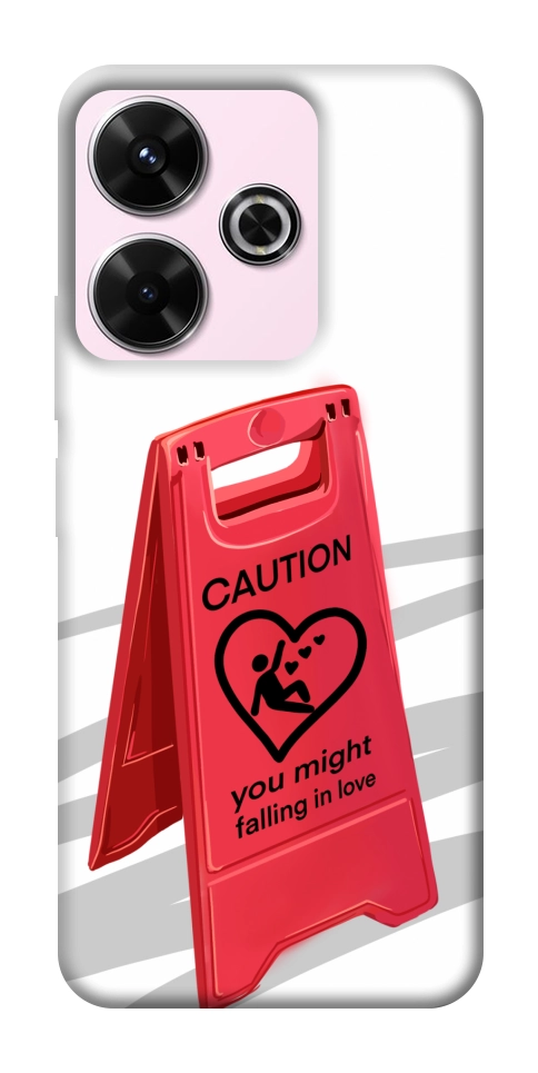 Чехол Caution falling in love для Xiaomi Redmi 13 4G