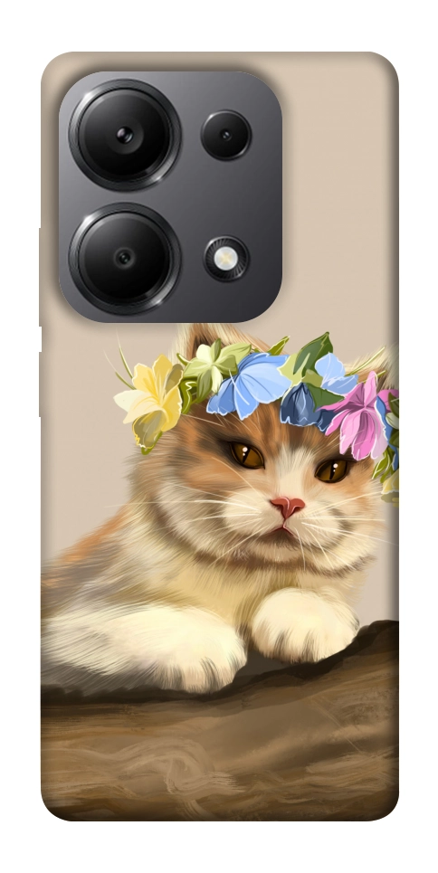 Чехол Cat in flowers для Xiaomi Redmi Note 13 Pro 5G