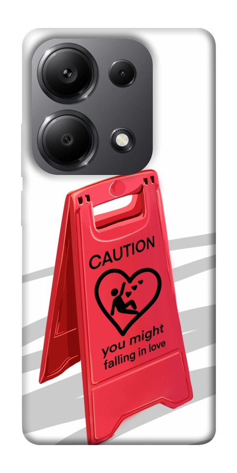 Чехол Caution falling in love для Xiaomi Redmi Note 13 Pro 5G