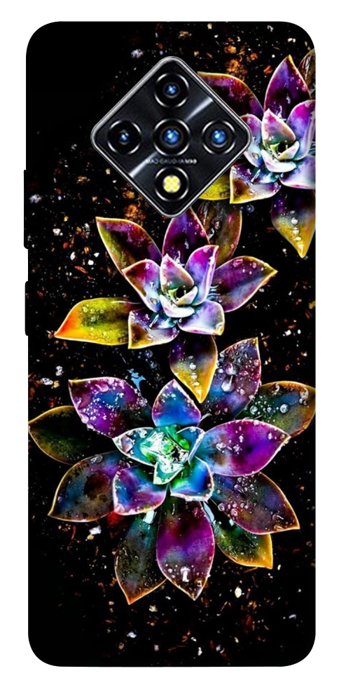 Чехол Flowers on black для Infinix Zero 8