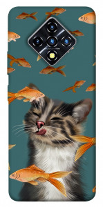 Чехол Cat with fish для Infinix Zero 8