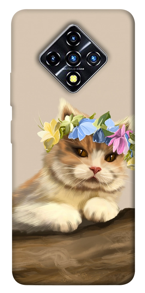 Чехол Cat in flowers для Infinix Zero 8