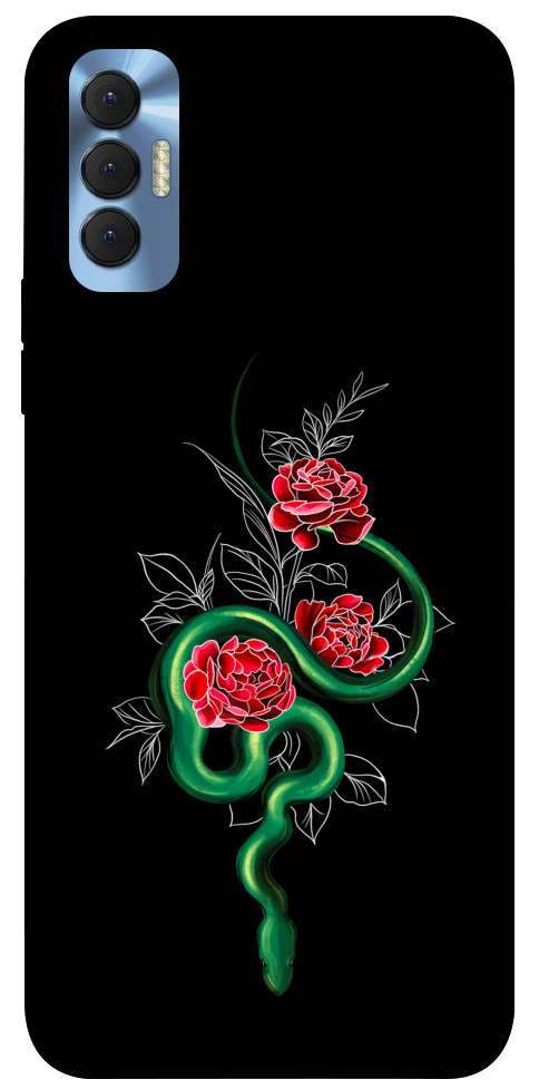 Чохол Snake in flowers для TECNO Spark 8P