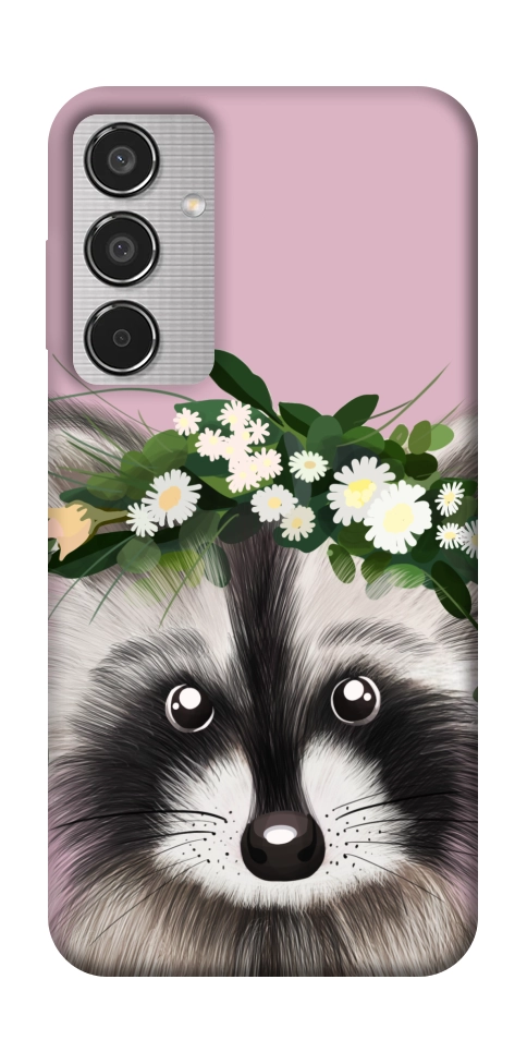 Чохол Raccoon in flowers для Galaxy M35 5G