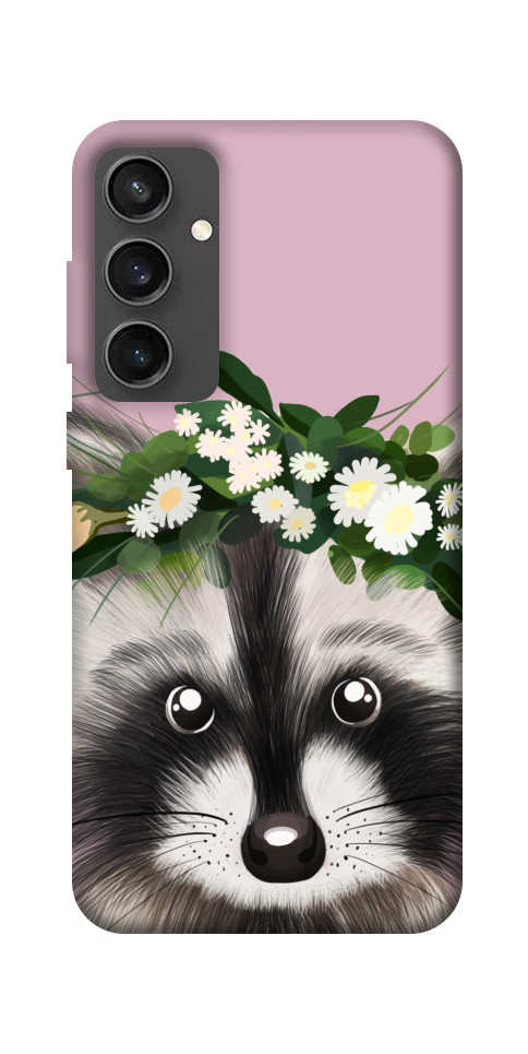 Чохол Raccoon in flowers для Galaxy S24 FE