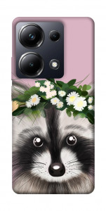 Чехол Raccoon in flowers для Xiaomi Poco M6 Pro 4G