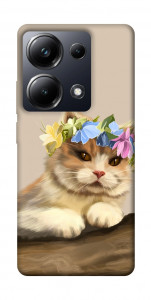 Чехол Cat in flowers для Xiaomi Poco M6 Pro 4G