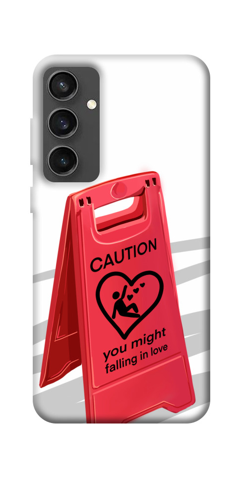 Чохол Caution falling in love для Galaxy S24 FE