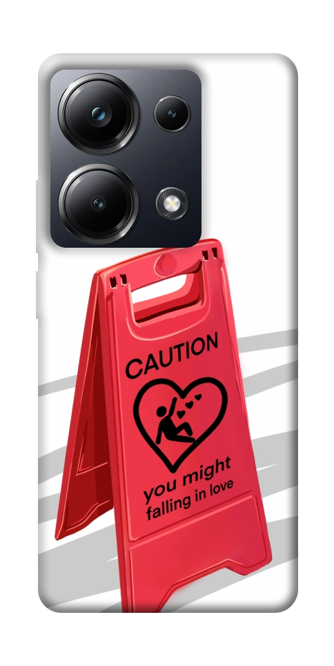 Чехол Caution falling in love для Xiaomi Poco M6 Pro 4G