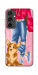 Чохол Girl and corgi для Galaxy S24 FE