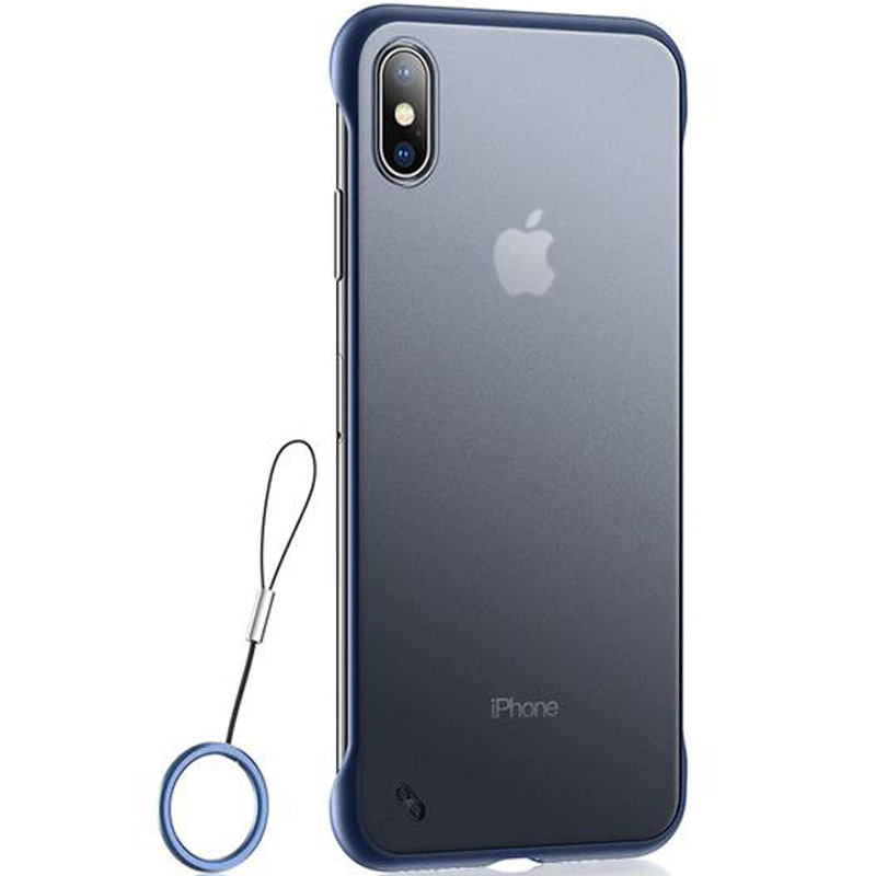 

TPU+PC чехол Daddario Edge (+ кольцо) для Apple iPhone XS Max (6.5") (Синий) 715699