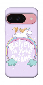 Чехол Believe in your dreams unicorn для Google Pixel 9