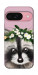 Чехол Raccoon in flowers для Google Pixel 9