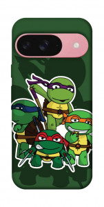 Чохол Green turtles для Google Pixel 9