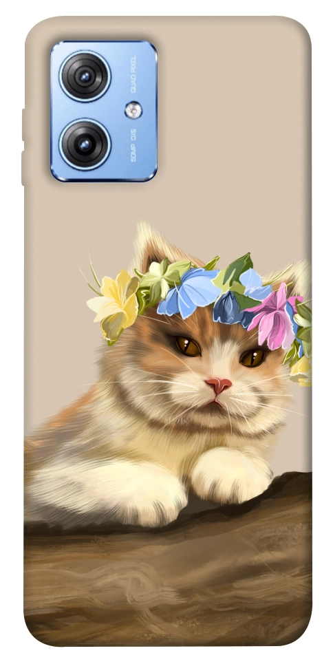 Чехол Cat in flowers для Motorola Moto G84