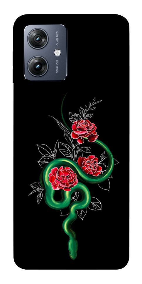 Чехол Snake in flowers для Motorola Moto G54