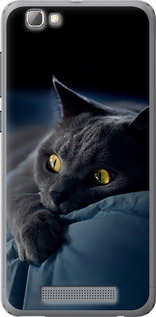 Чохол на ZTE A610 Димчастий кіт 825u-433 (Сірий)