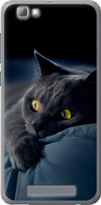 Чохол на ZTE A610 Димчастий кіт 825u-433 (Сірий)