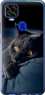Чехол на ZTE Blade V2020 Дымчатый кот 825u-2529 (Серый)