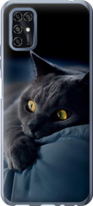 Чехол на ZTE Blade V2020 Smart Дымчатый кот 825u-2458 (Серый)