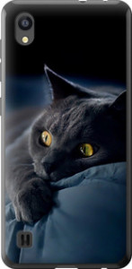 Чехол на ZTE Blade A5 2019 Дымчатый кот 825u-2109 (Серый)