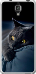 Чехол на Xiaomi Mi4 Дымчатый кот 825t-163 (Серый)