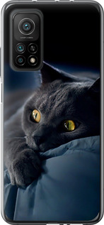 Чехол на Xiaomi Mi 10T Pro Дымчатый кот 825u-2679 (Серый)