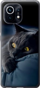 Чехол на Xiaomi Mi 11 Дымчатый кот 825u-2253 (Серый)