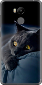 Чехол на Xiaomi Redmi 4 Prime Дымчатый кот 825u-437 (Серый)