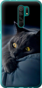 Чехол на Xiaomi Redmi 9 Дымчатый кот 825u-2019 (Серый)