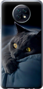 Чохол на Xiaomi Redmi Note 9T Димчастий кіт 825u-2261 (Сірий)