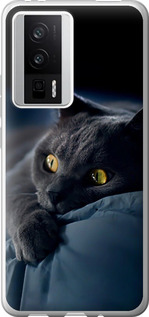 Чехол на Xiaomi Redmi K60 Дымчатый кот 825u-2973 (Серый)