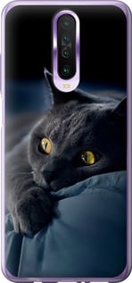 Чехол на Xiaomi Redmi K30 Дымчатый кот 825u-1836 (Серый)