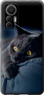 Чехол на Xiaomi 12 Lite Дымчатый кот 825u-2579 (Серый)
