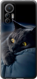 Чехол на Xiaomi 12 Lite Дымчатый кот 825u-2579 (Серый)