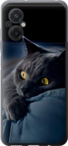 Чехол на Xiaomi Poco M5 Дымчатый кот 825u-2767 (Серый)