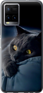 Чехол на Vivo Y33s Дымчатый кот 825u-2643 (Серый)